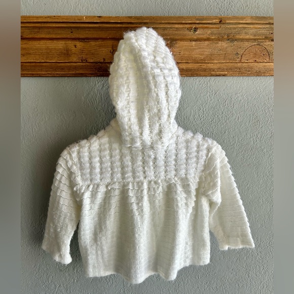 Vintage white hooded cardigan 12 months - Picture 5 of 5